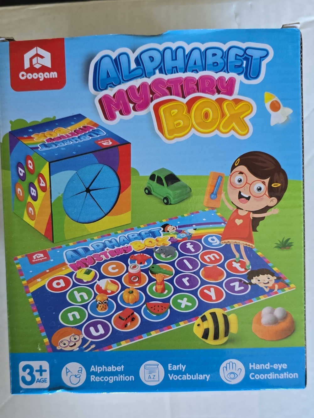 Alphabet Mystery Box Kids Learning Toy - Blue